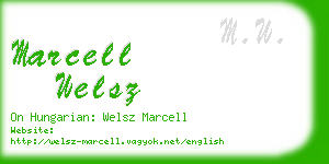 marcell welsz business card